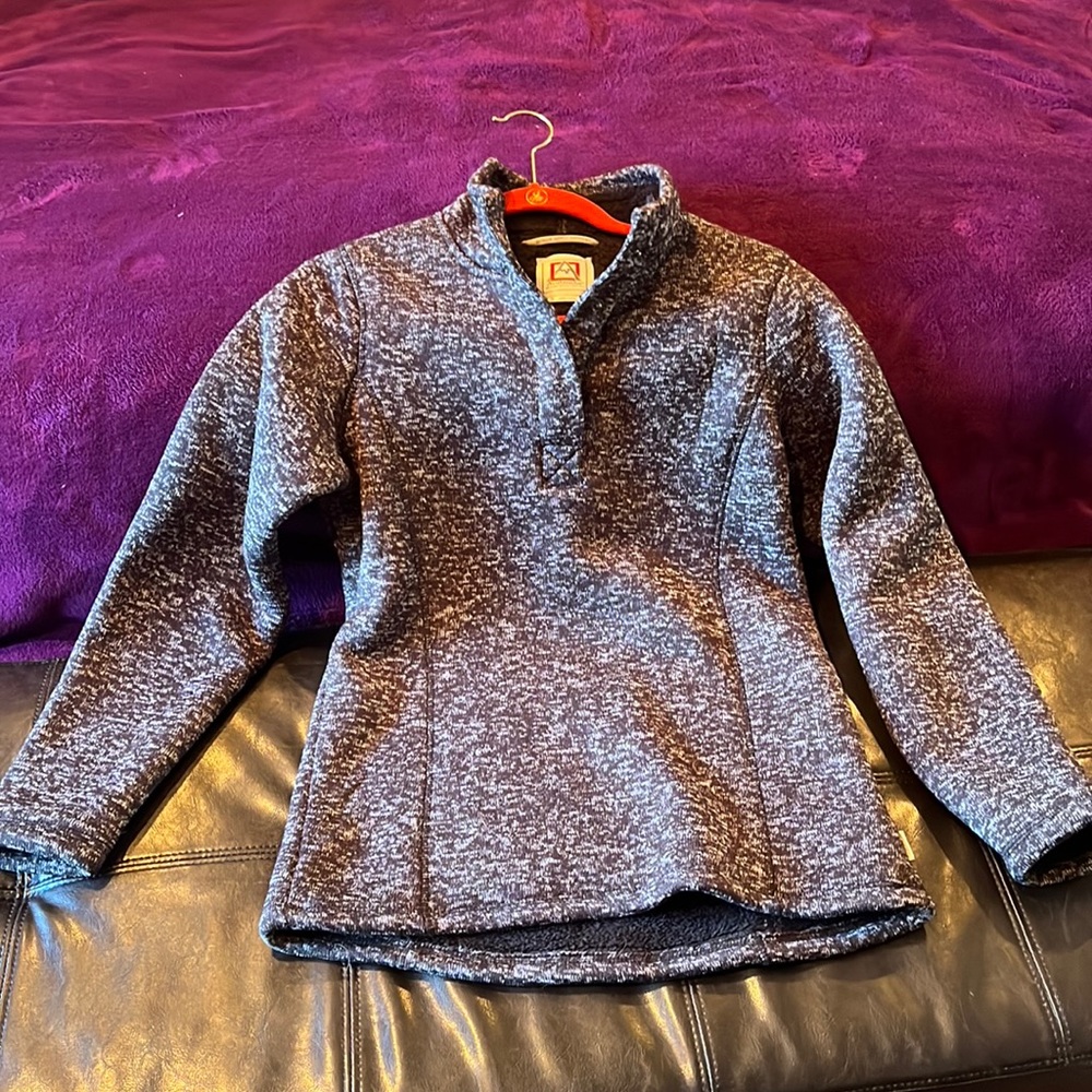Avalanche black with gray warm ladies Small pullover